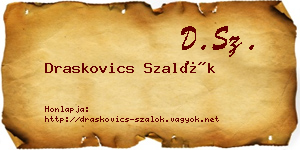 Draskovics Szalók névjegykártya